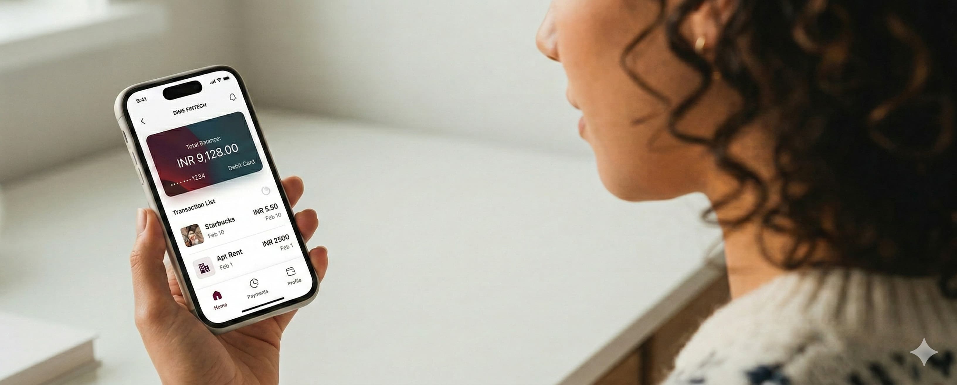 Person using WalletX on their smartphone